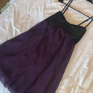 Black and Purple Mini Dress